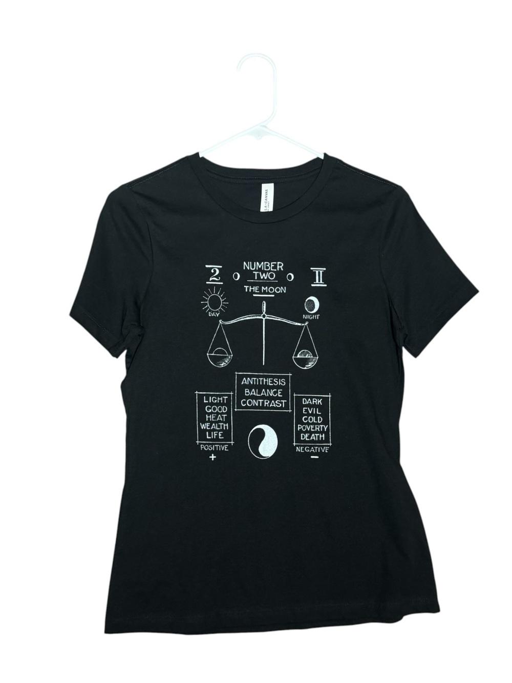 Life Path 2 Womans Numerology Black Tee
